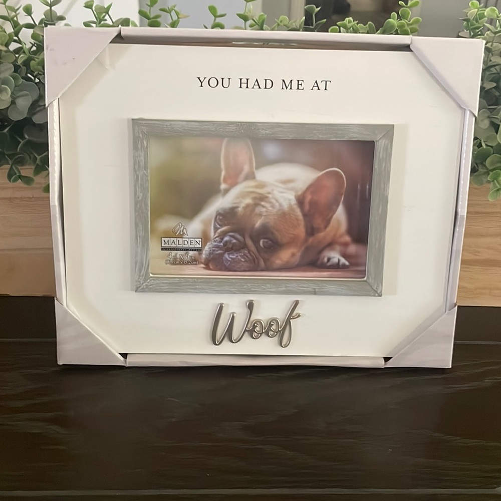 NWT 🐾 You Had Me At Woof 🐾 4x6 photo frame